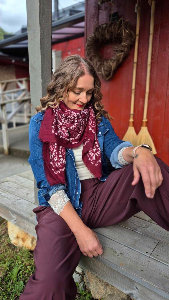 DAVINA Barrel  Bukse Plum