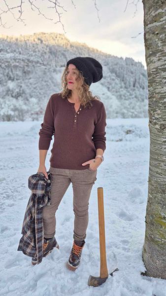 Hovedbilde TESSA Strikket Bestefarstrøye ...