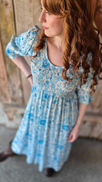 Hovedbilde MARIT Smock Lang Kjole Turkis