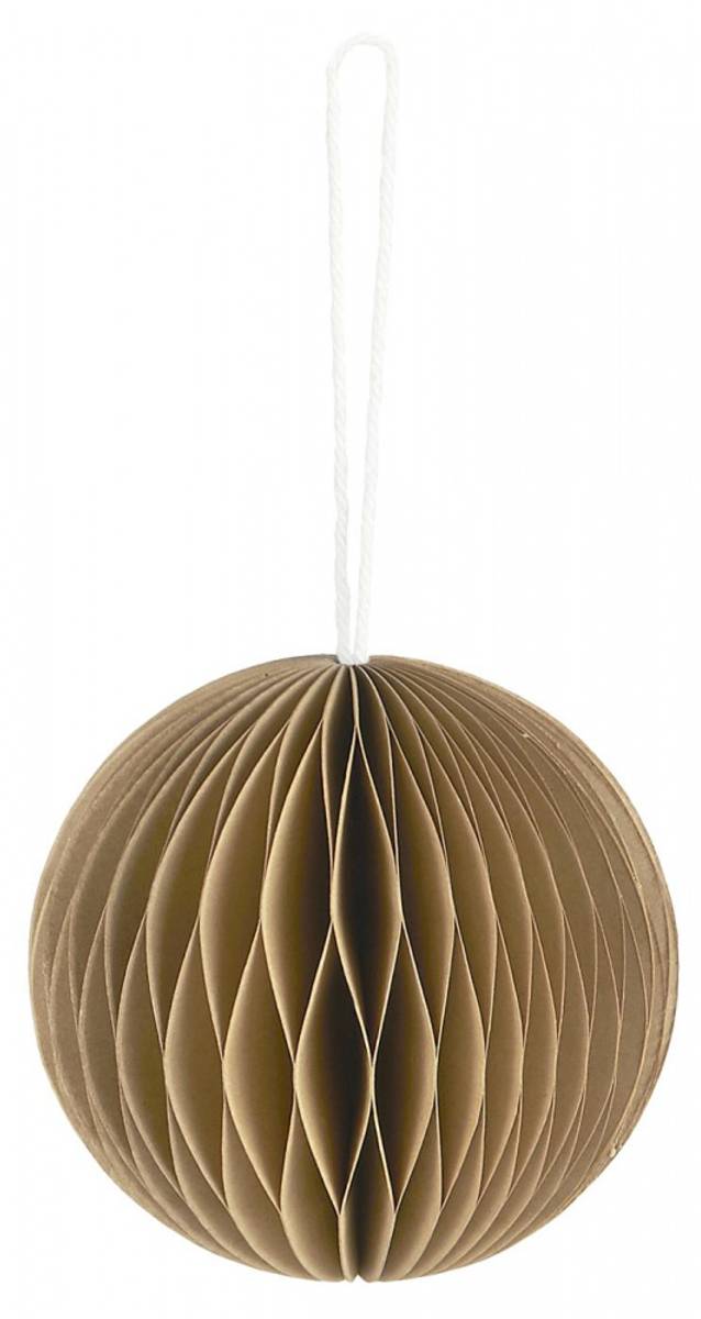 Papirjulekule Brun Rund 