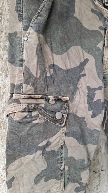 MINA Camo Bukse Beige/Grå