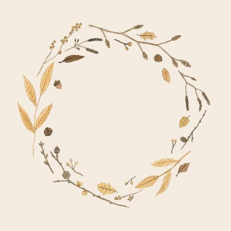 SERVIETT Krans Beige/Brun