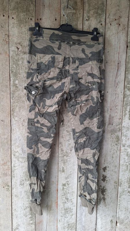 MINA Camo Bukse Beige/Grå