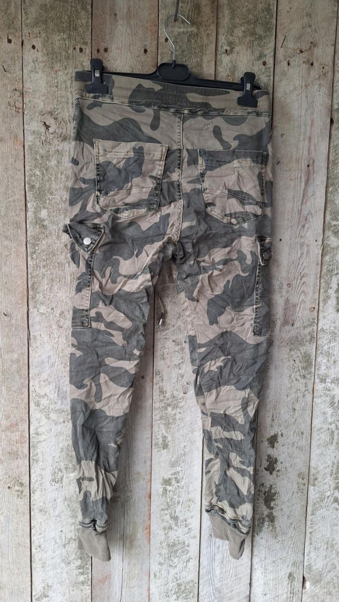 MINA Camo Bukse Beige/Grå