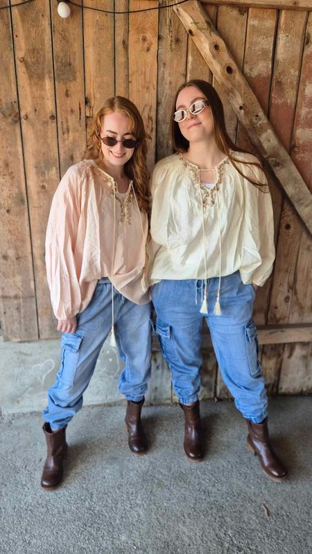  BOHO Bluse Ecru 