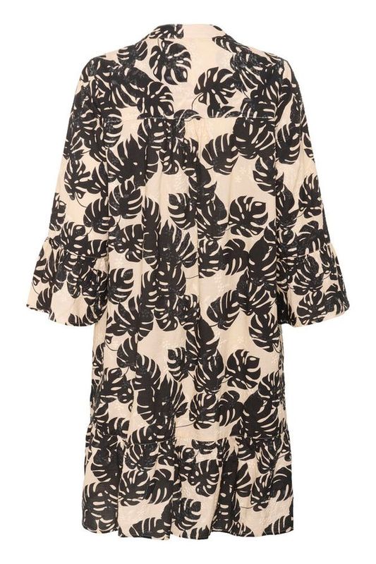 DEBORA Kjole Black Palm Leave