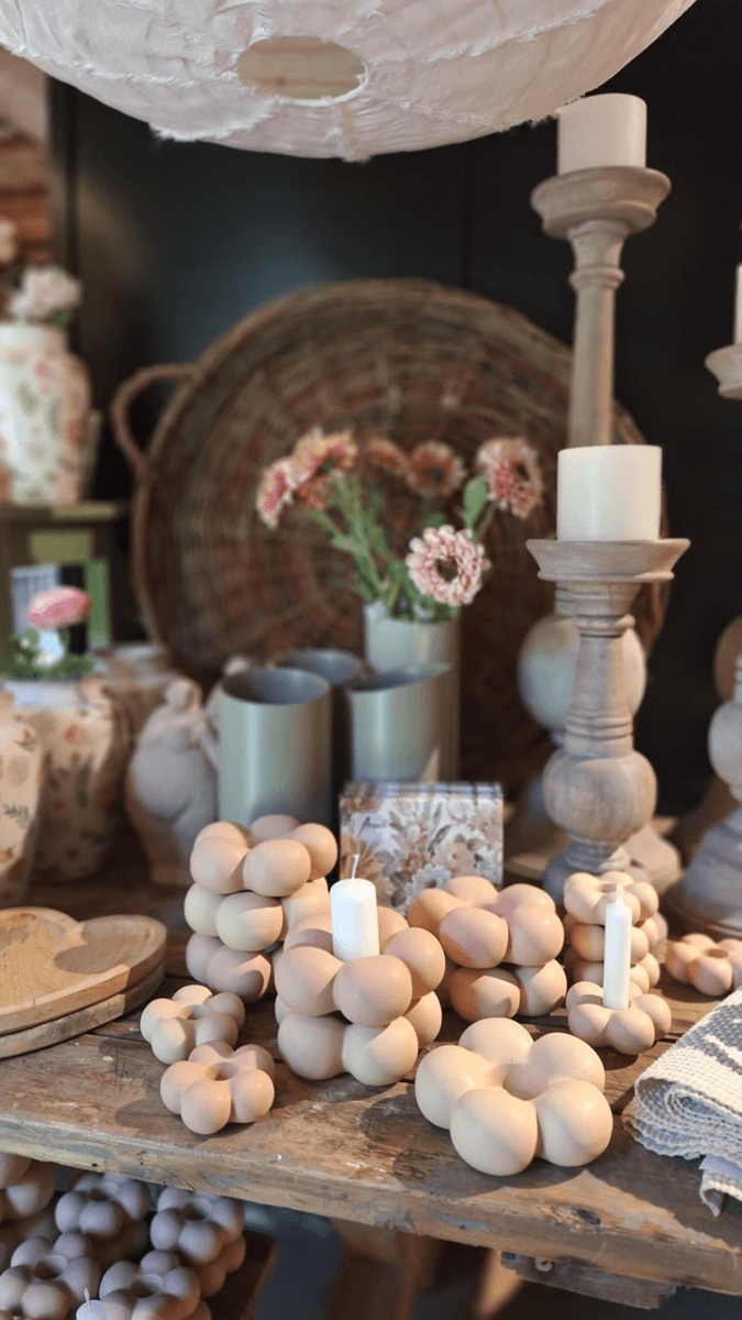 FLOWER Lysestake Kronelys 