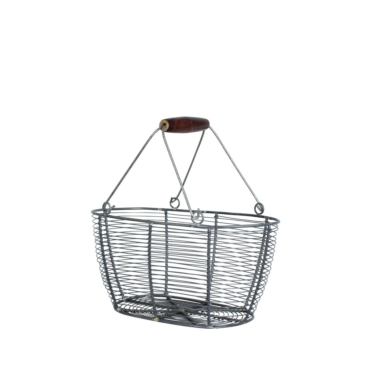 TRÅDKURV Oval Zink