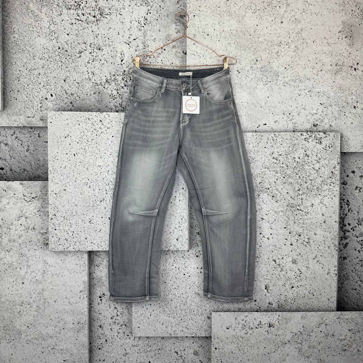 DAFNIE Baggy Jeans Grey Denim