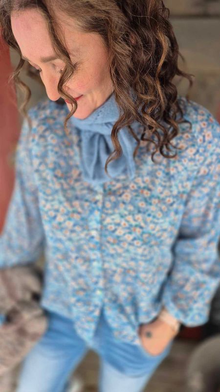 CECILIE Bluse Flowermix Blue