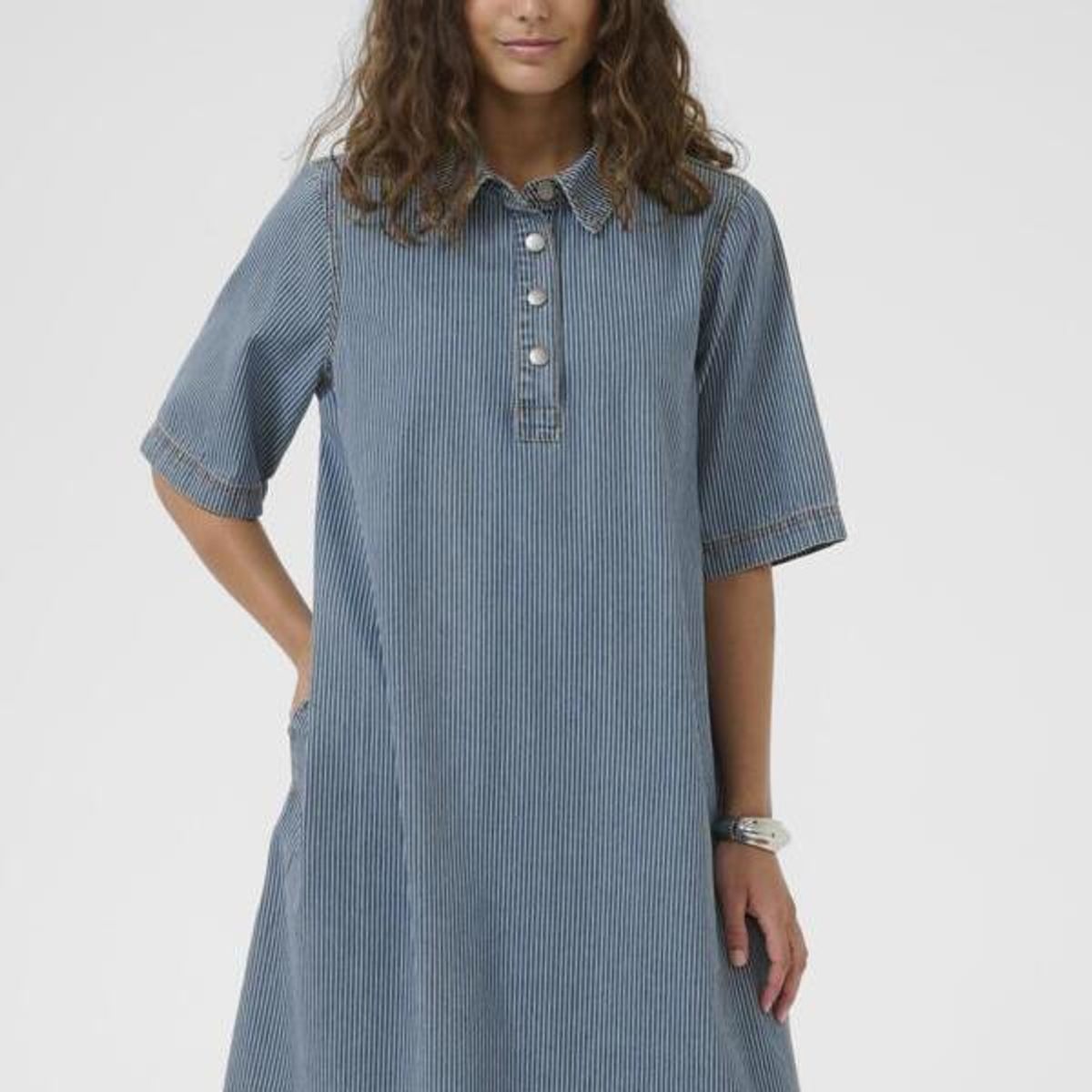 AYNA Kjole Blue/White Stripe