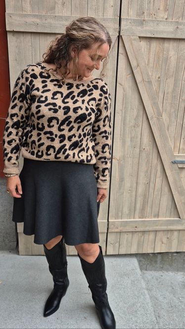 Hovedbilde ANNE MARIE Skirt Raven Melange