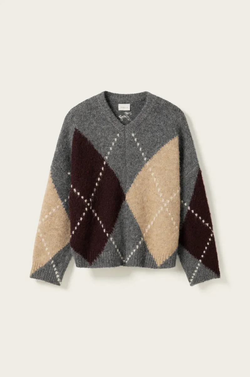  LAI Strikket Genser Medium Grey Melange