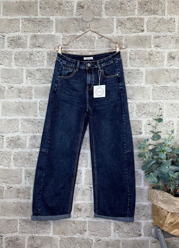 MOWITA Barrel Jeans Dark Blue