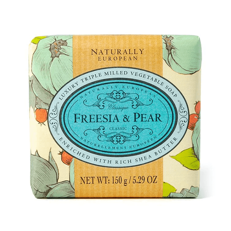NATURAL European Såpestykke Fresia Pære 150g