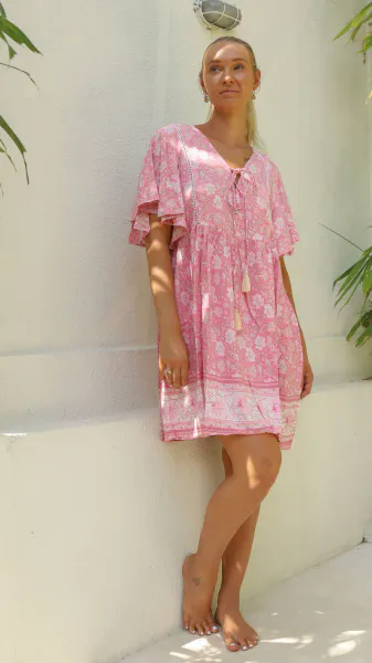 Hovedbilde GEORGINE Kort Kjole Rosa 