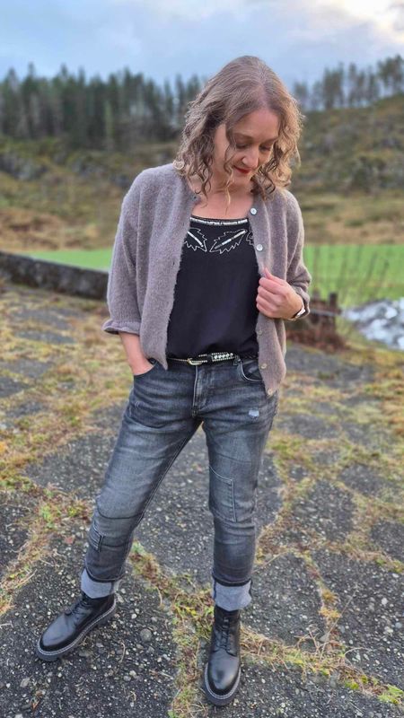 JULIANA Cardigan Fango