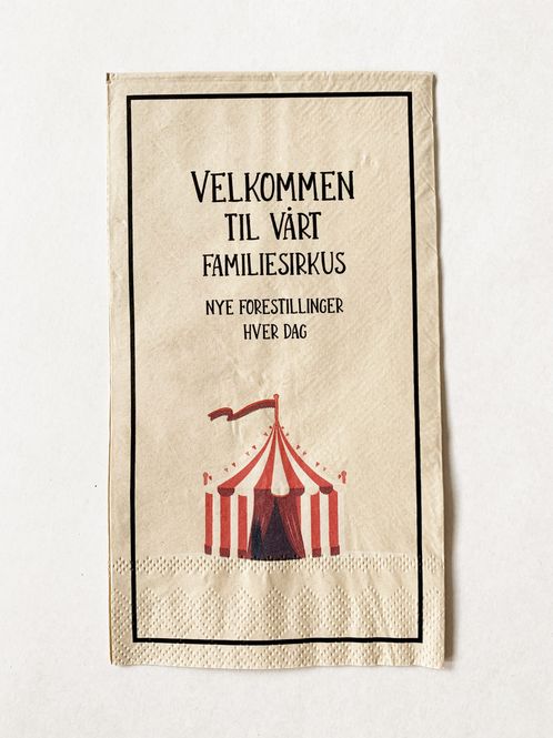 Hovedbilde SERVIETT  Familiesirkus 