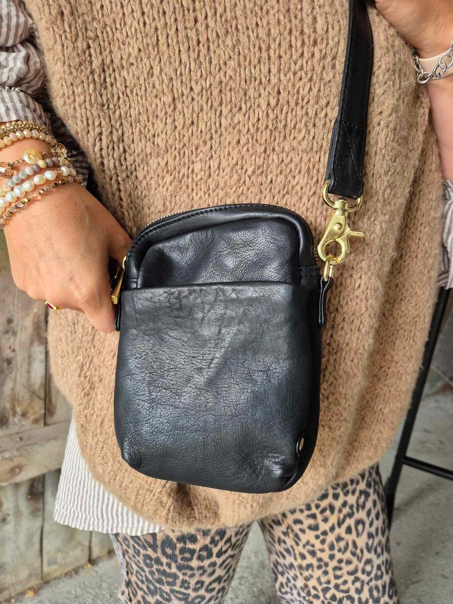 MOBILBAG Skinn Sort 1