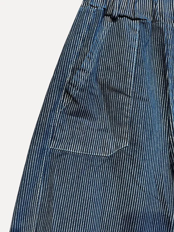 BOX MOOD Bukse Stripe Navy