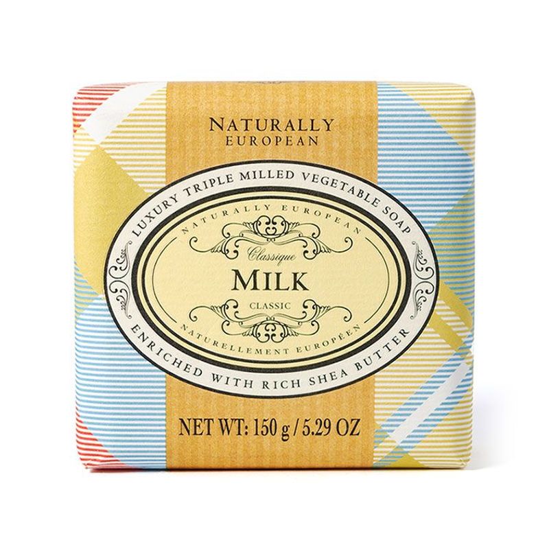 NATURAL European Såpestykke Milk Cotton 150g