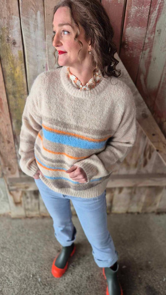 LILY O-Neck Genser Birch