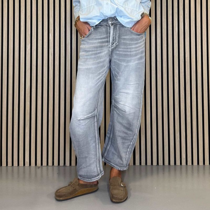 DAFNIE Baggy Jeans Grey Denim