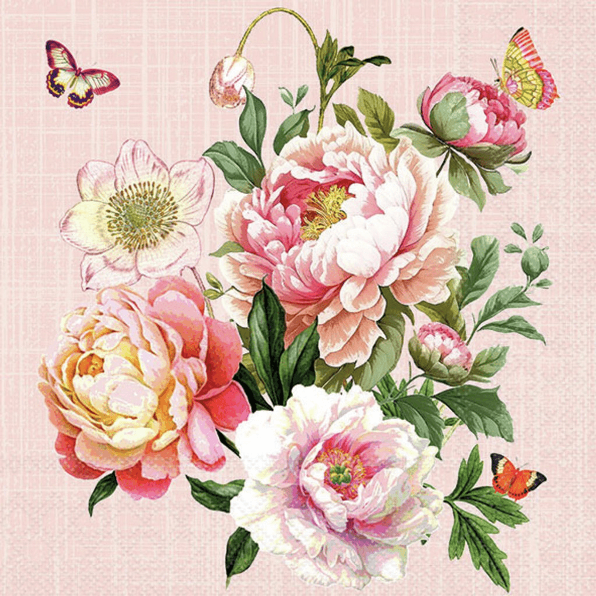 SERVIETT Lunsj Peony Bouquet