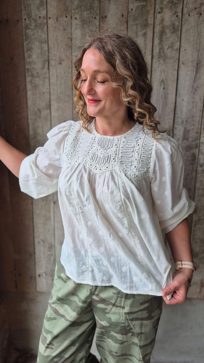 LENA Bluse Spring Gardenia