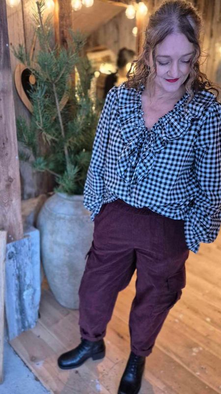 CHECK Bluse Smårutete Sjakkmønster 