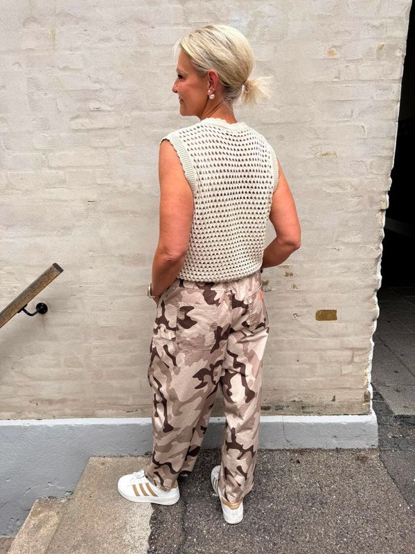 LOTTE Bukse Camo Beige Brun