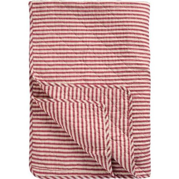 Hovedbilde QUILT Sand m Røde Striper20