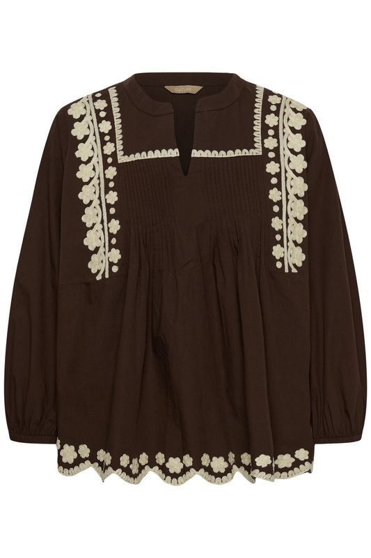VIBA Bluse Coffee Bean