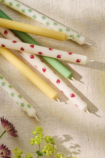 Hovedbilde STEARINLYS m Jordbærmotiv